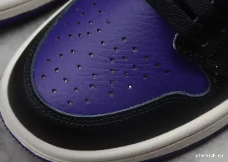 Air Purple' High OG 1 Retro 555088-501 Kids 'Court  555088-501 Kid Jordan 0515